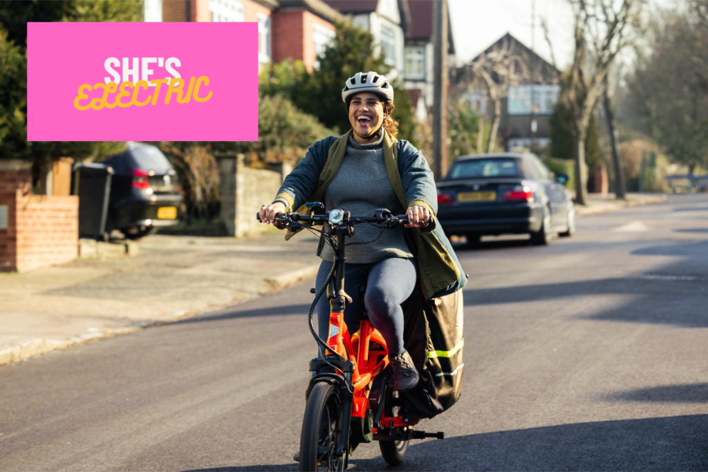 riding electric motorcycle