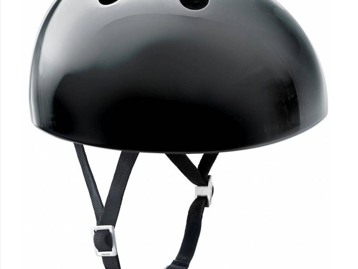 black bicycle helmet